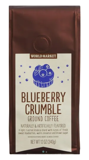 World Market Blueberry Crumble Cinnamon Light Roast Ground Coffee 12 Oz.