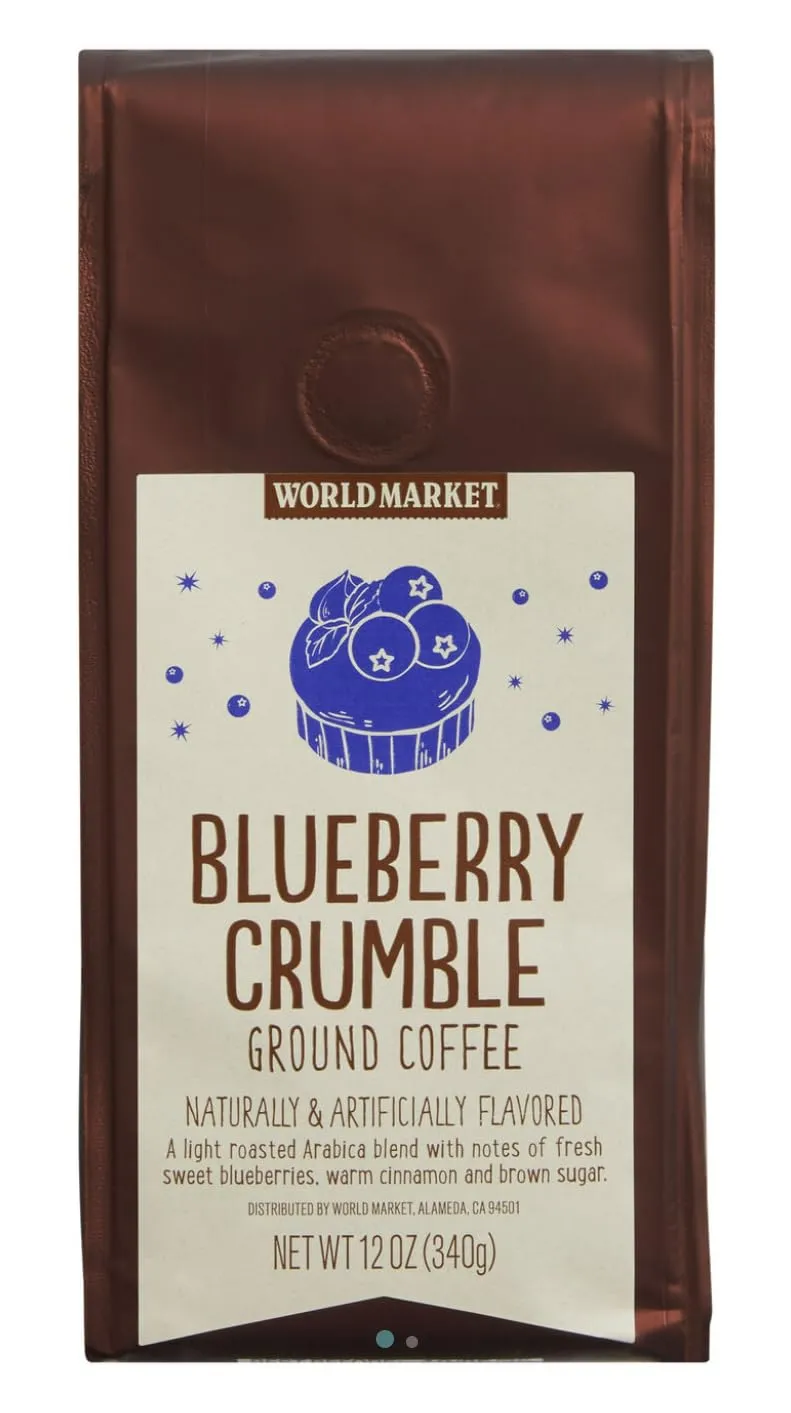 World Market Blueberry Crumble Cinnamon Light Roast Ground Coffee 12 Oz.