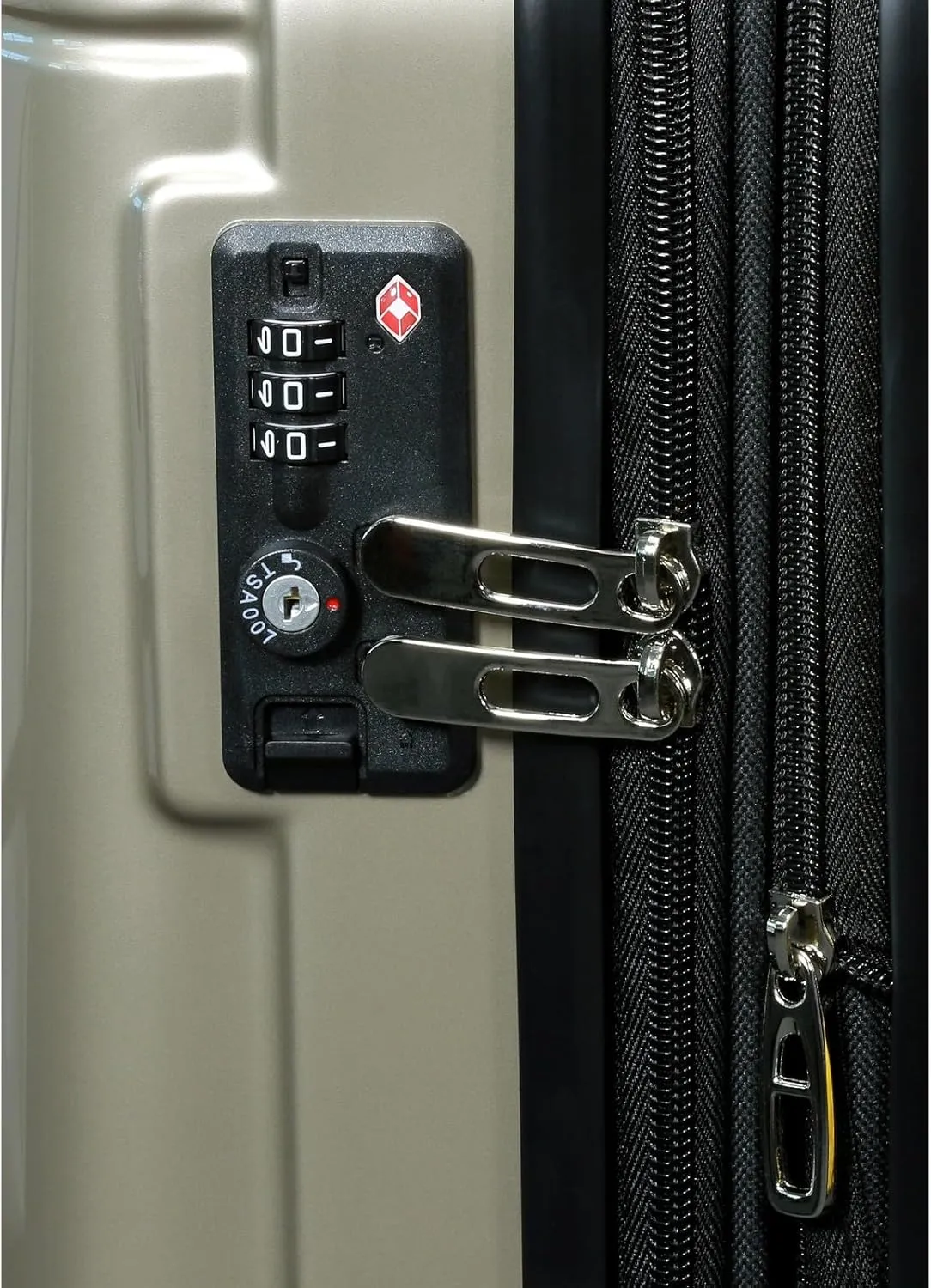 World Traveler Contour Lightweight Polycarbonate Hardside Expandable Spinner Luggage with TSA Lock, Champagne, 2-Piece Set(20in,24in)