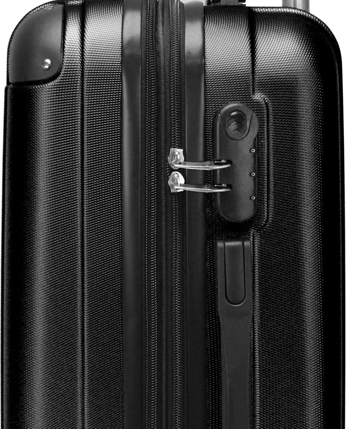 World Traveler Kemyer Quest Hardside Lightweight Expandable Spinner Suitcase Luggage, Black, 20-inch