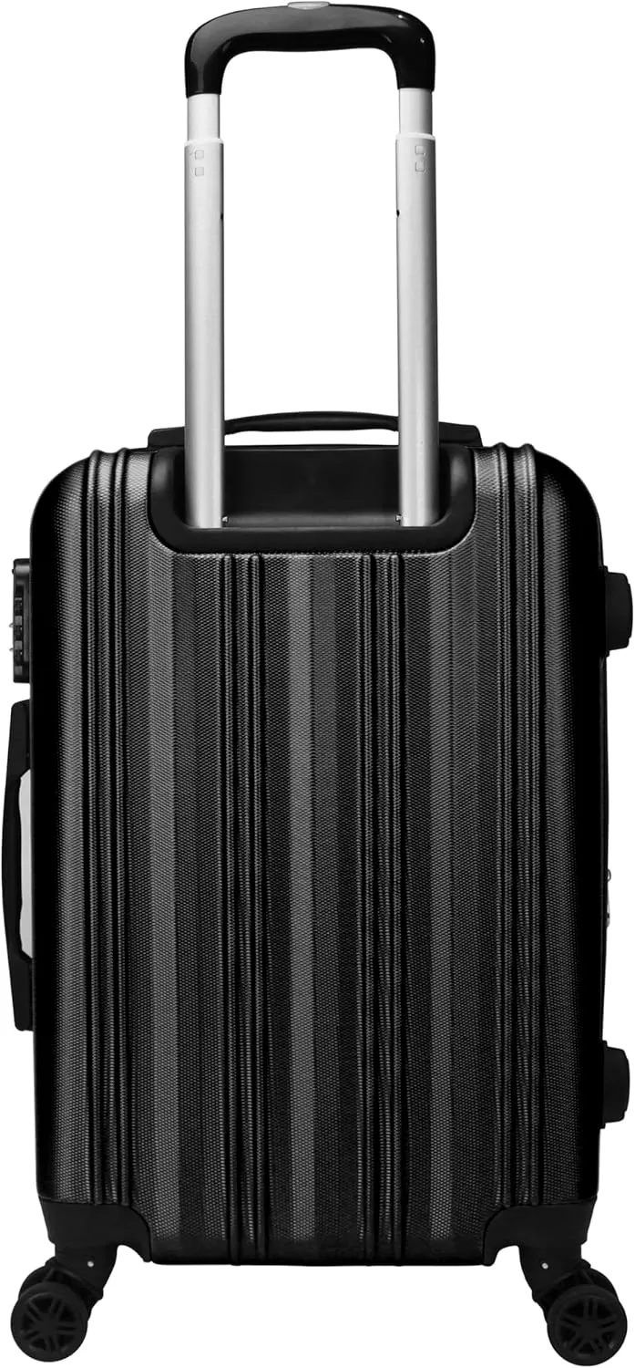 World Traveler Kemyer Quest Hardside Lightweight Expandable Spinner Suitcase Luggage, Black, 20-inch