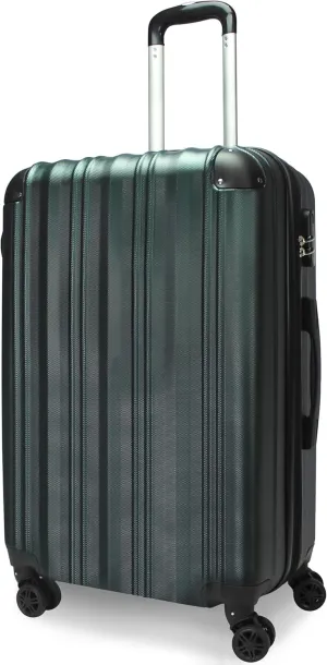 World Traveler Kemyer Quest Hardside Lightweight Expandable Spinner Suitcase Luggage, British Green, 25-inch