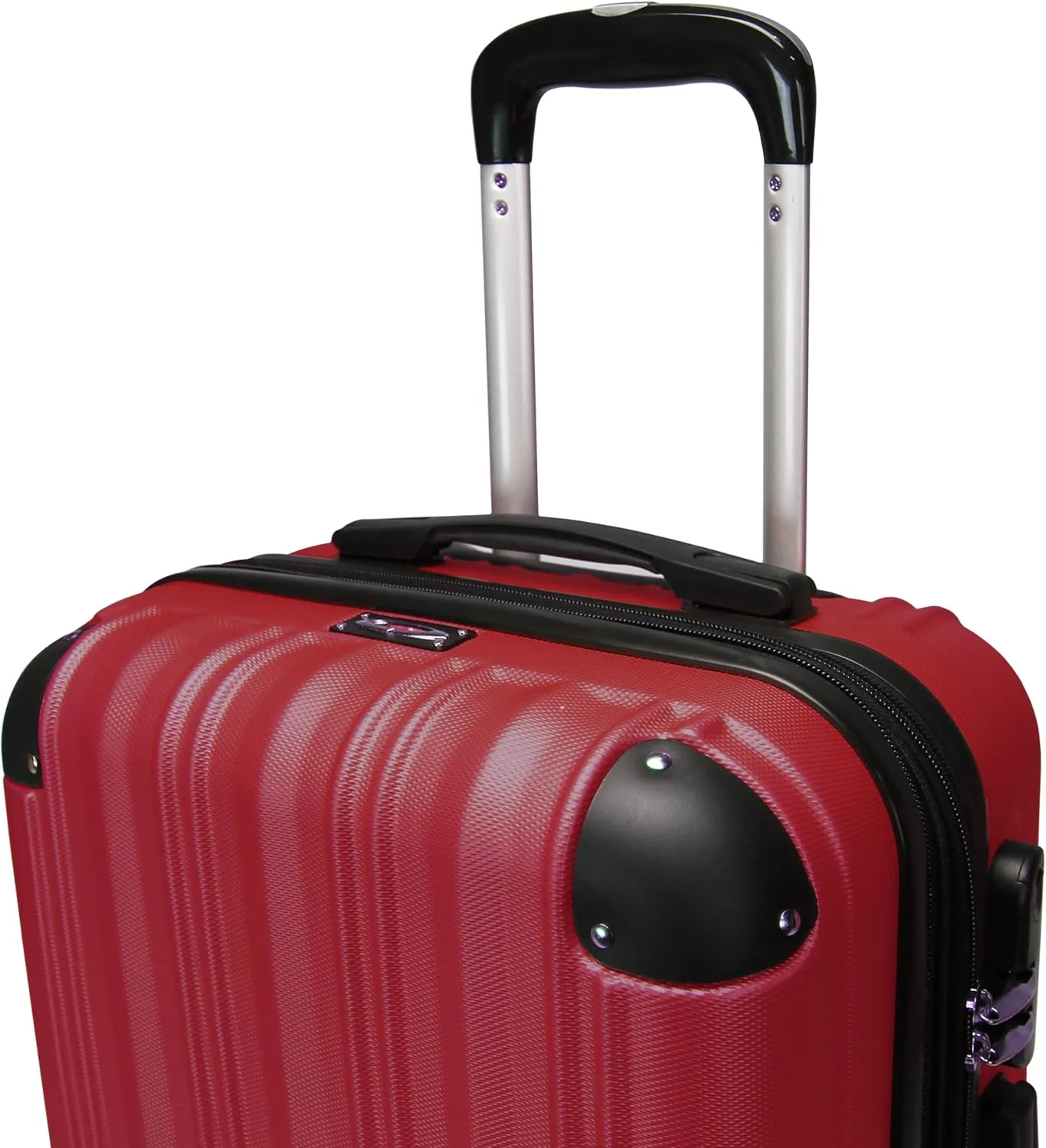 World Traveler Kemyer Quest Hardside Lightweight Expandable Spinner Suitcase Luggage, Burgundy, 20-inch
