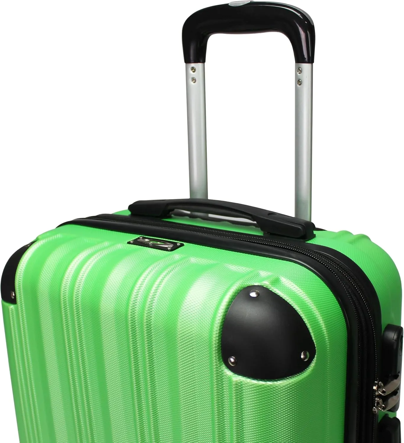 World Traveler Kemyer Quest Hardside Lightweight Expandable Spinner Suitcase Luggage, Green, 29-inch