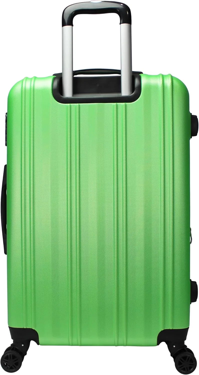 World Traveler Kemyer Quest Hardside Lightweight Expandable Spinner Suitcase Luggage, Green, 29-inch