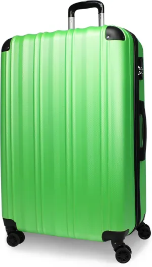 World Traveler Kemyer Quest Hardside Lightweight Expandable Spinner Suitcase Luggage, Green, 29-inch