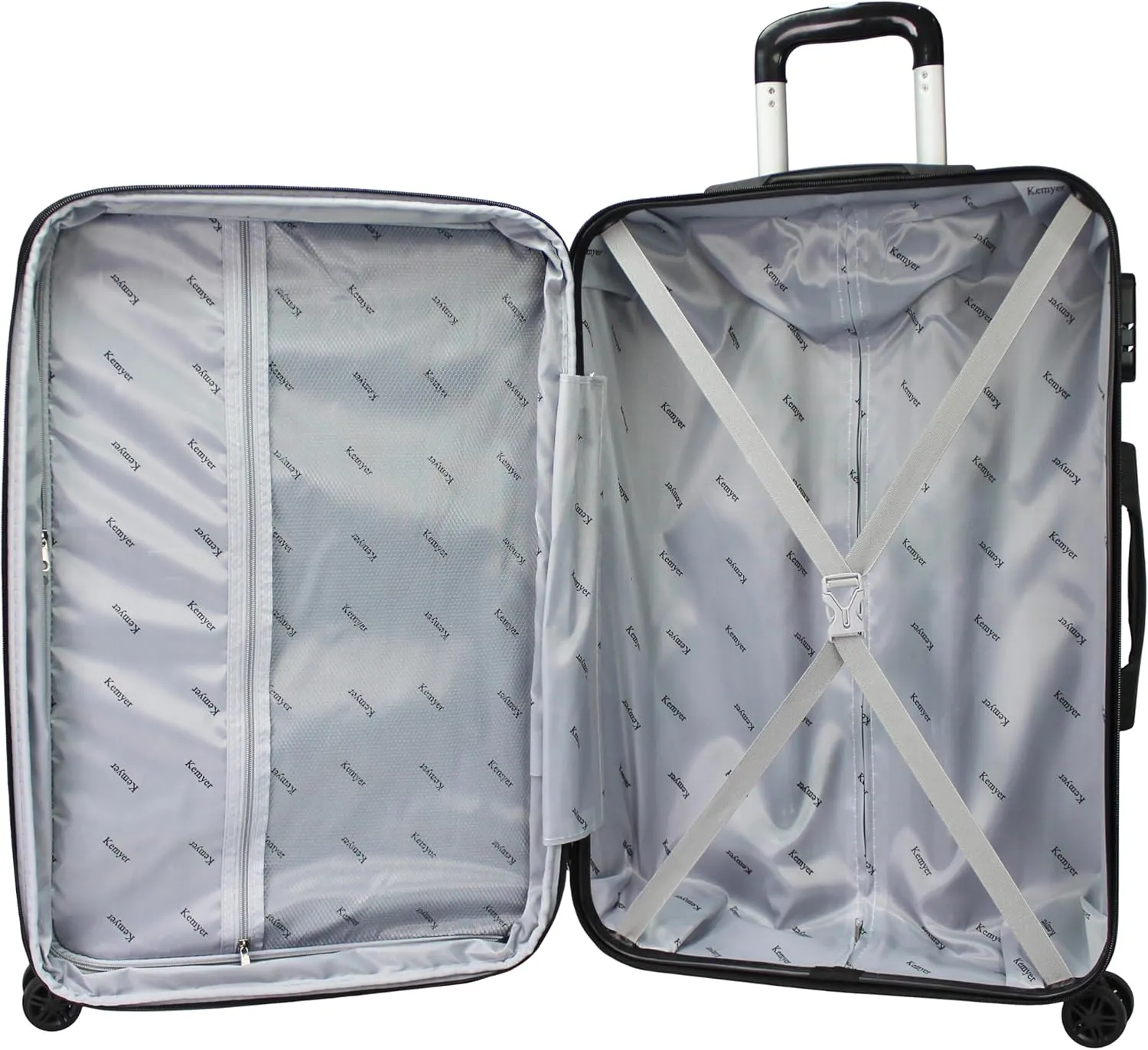 World Traveler Kemyer Quest Hardside Lightweight Expandable Spinner Suitcase Luggage, Green, 29-inch
