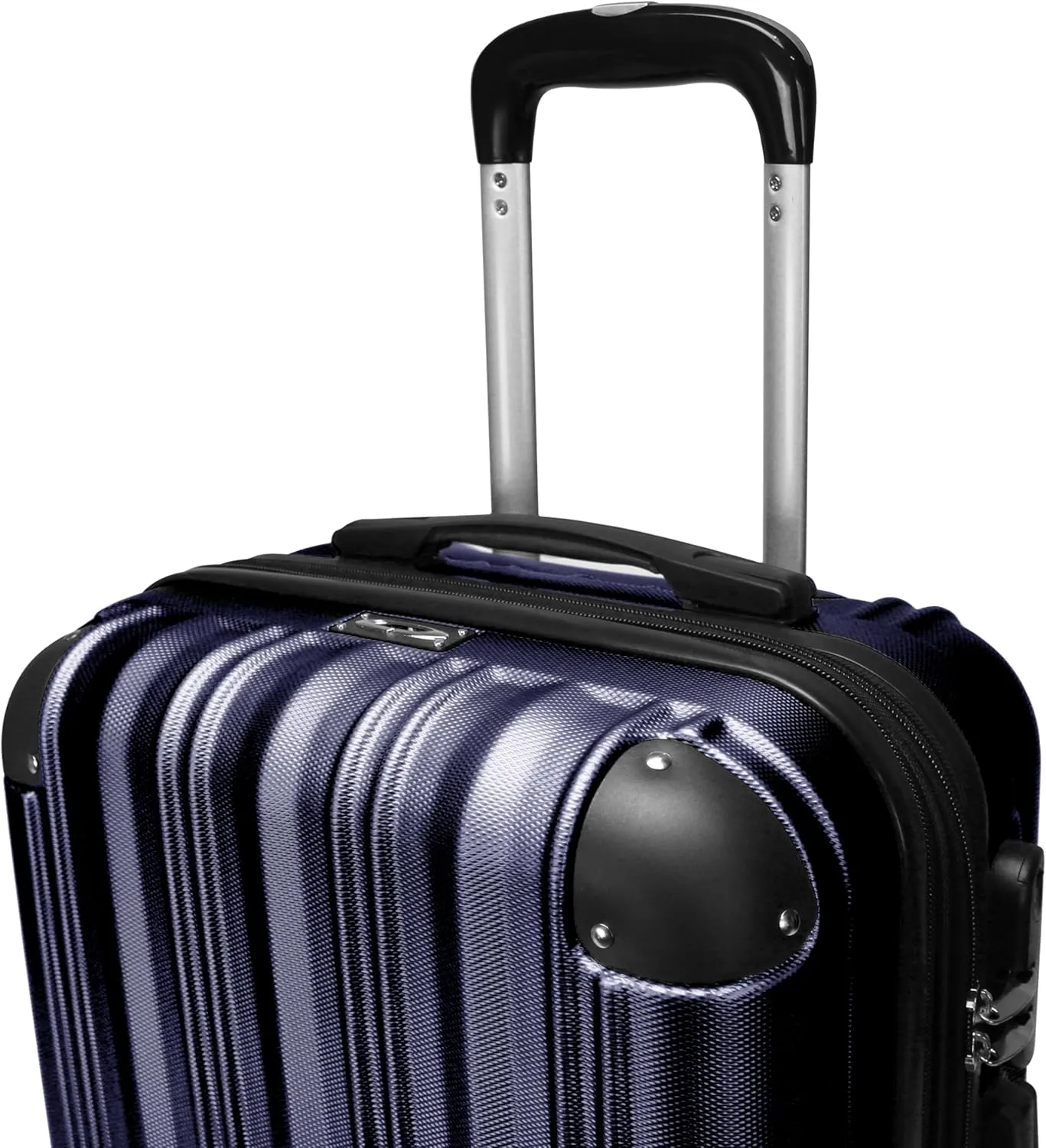 World Traveler Kemyer Quest Hardside Lightweight Expandable Spinner Suitcase Luggage, Navy, 25-inch
