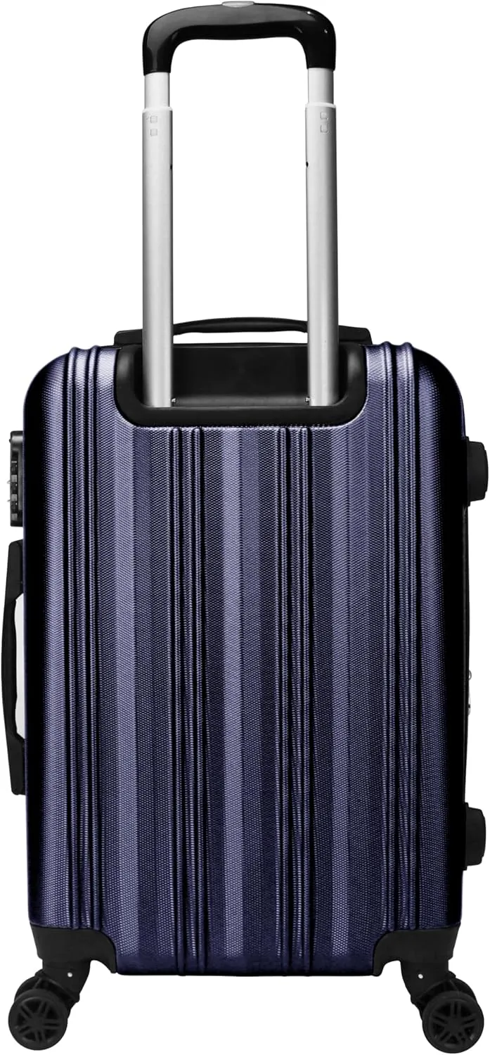 World Traveler Kemyer Quest Hardside Lightweight Expandable Spinner Suitcase Luggage, Navy, 25-inch