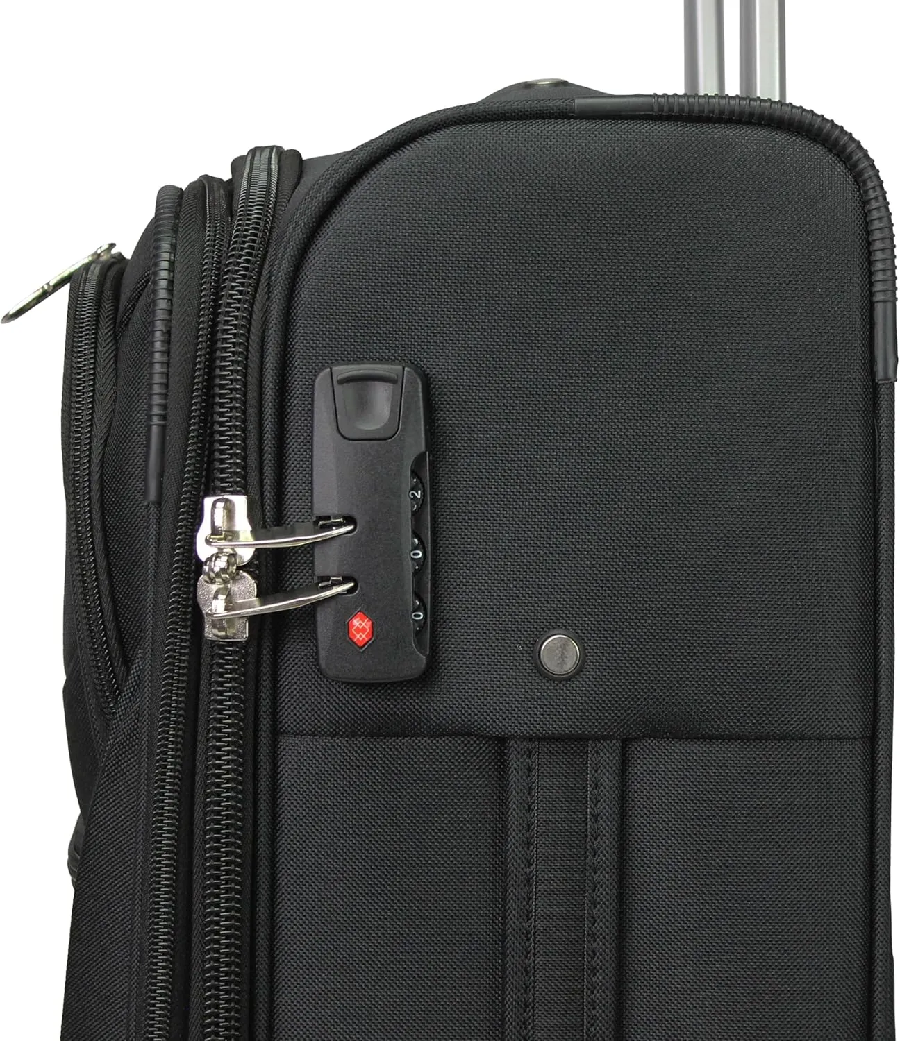 World Traveler Kemyer Softside Lightweight Expandable Spinner Luggage, Black, 3-Piece Set(20in,25in,29in)