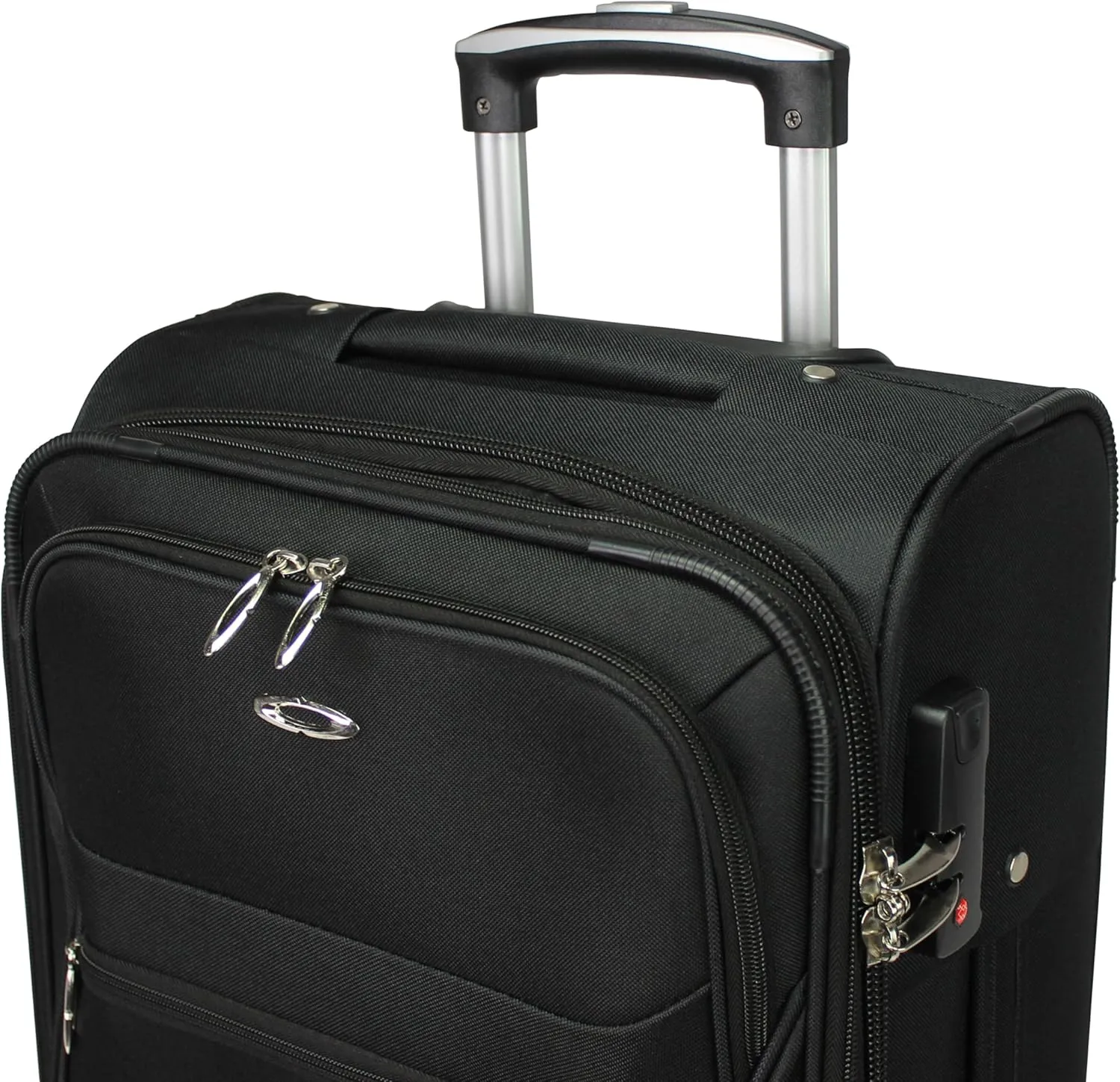 World Traveler Kemyer Softside Lightweight Expandable Spinner Luggage, Black, 3-Piece Set(20in,25in,29in)