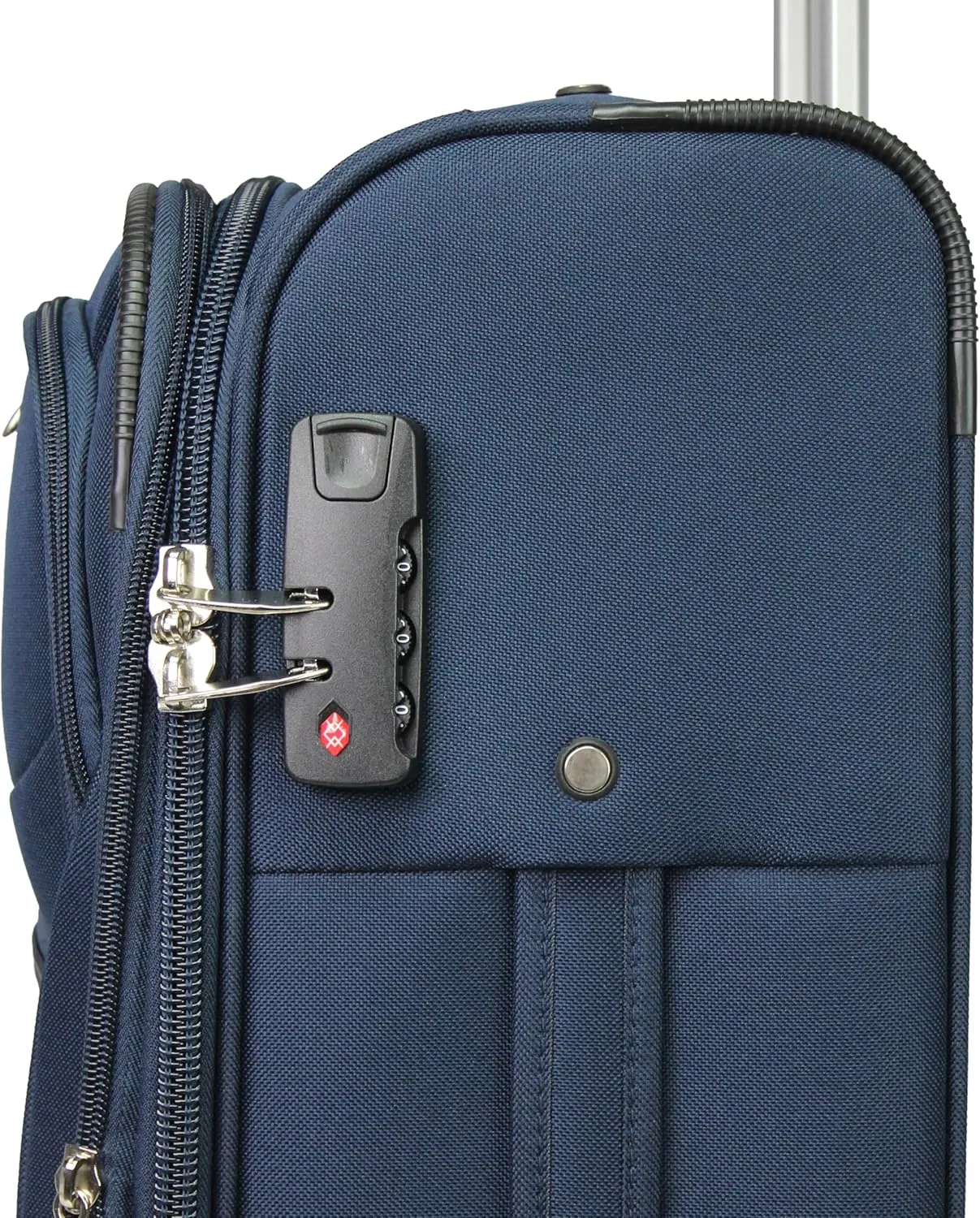 World Traveler Kemyer Softside Lightweight Expandable Spinner Luggage, Navy, 3-Piece Set(20in,25in,29in)