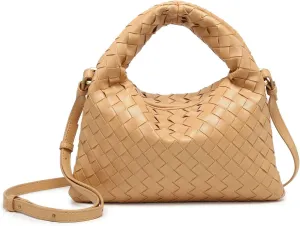 Woven Handbag Woven Crossbody Bag for Women - Women's Top-handle Handbags - Fashion Vegan Leather Purse Small Braided Bag