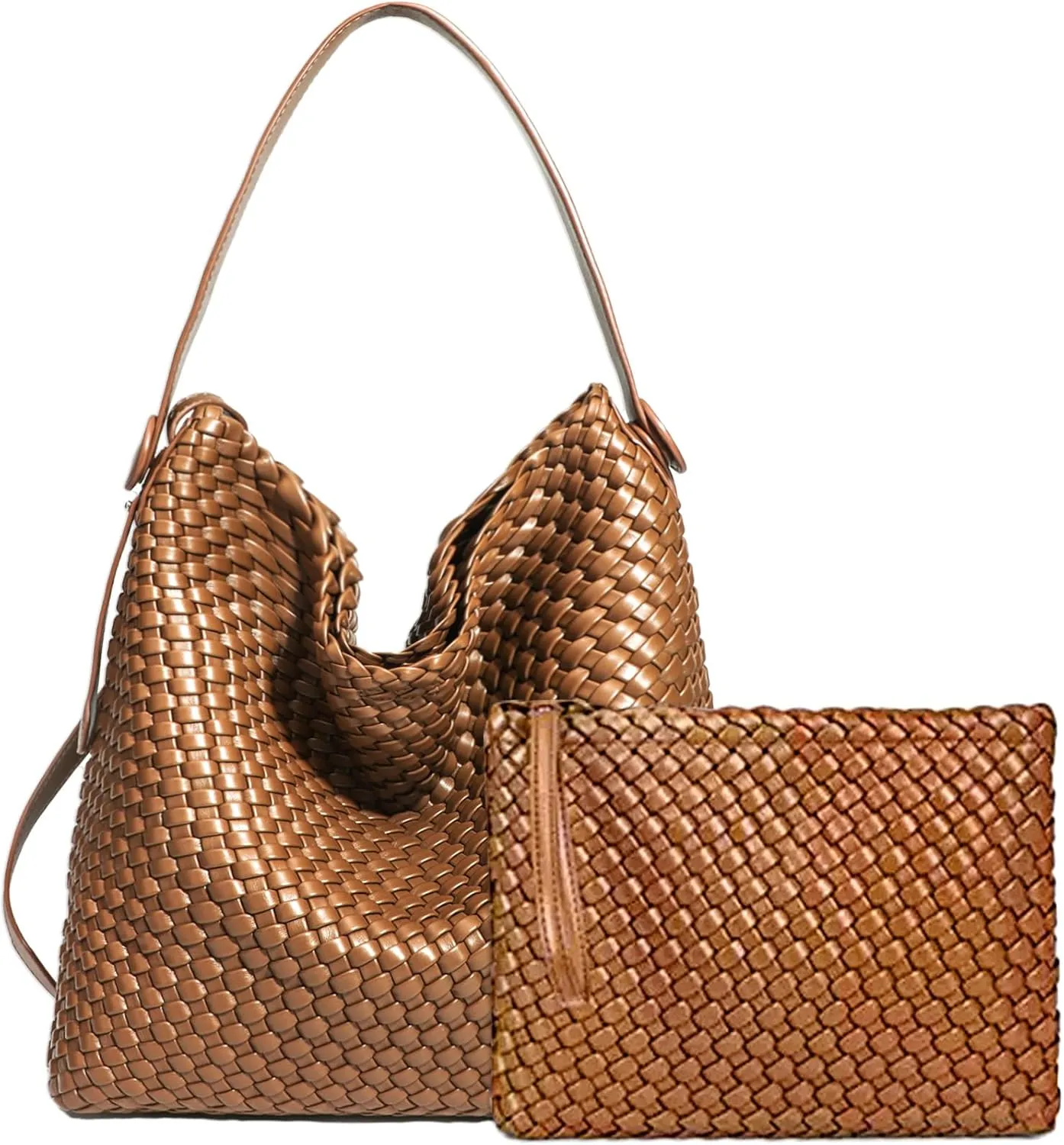 Woven Leather Tote Bag for Women Large Woven purses shoulder bag Fashion Shopping Travel Handbags