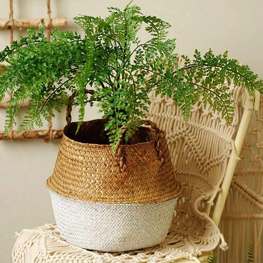 Woven Seagrass Flower Baskets Garden Flower Pot Xl