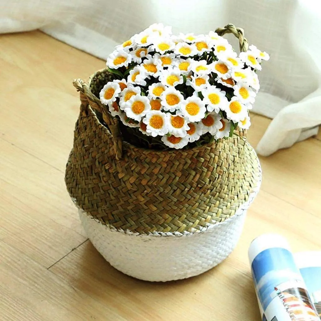 Woven Seagrass Flower Baskets Garden Flower Pot Xl