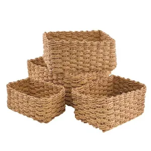 Woven Storage Basket Organizer 4PCS