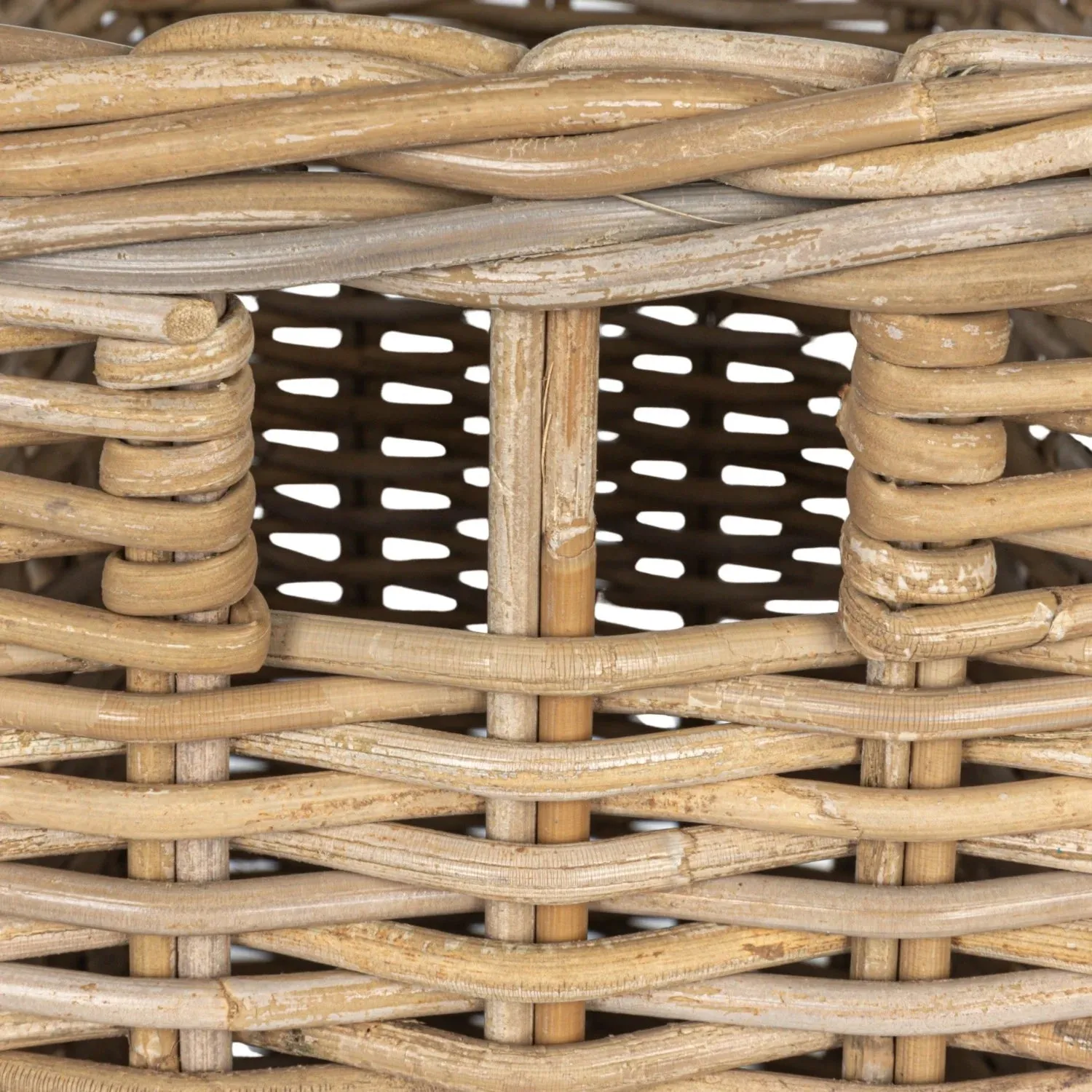 Woven Wicker Rattan Baskets w/ Handles