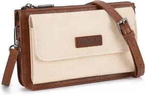 Wrangler RFID Crossbody Wallet Purse Vegan Leather Small Purses for Women with Phone Pocket and Adjustable Strap