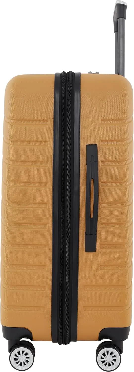 Wrangler Tahoe Spinner Luggage, Amber Gold, 3 Piece Set