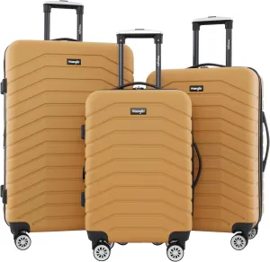 Wrangler Tahoe Spinner Luggage, Amber Gold, 3 Piece Set