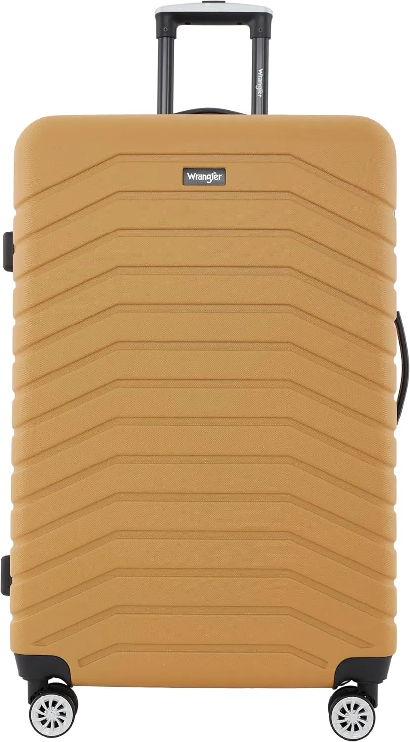 Wrangler Tahoe Spinner Luggage, Amber Gold, 3 Piece Set