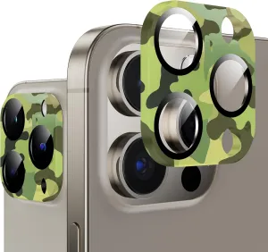 WSKEN for iPhone 15 Pro/iPhone 15 Pro Max Camera Lens Protector, Matte Alloy [Shatterproof Test] 9H Tempered Glass Camera Screen Protector Scratch Resistant Cover Accessories 2023,Camouflage
