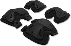 YARNOW 4pcs Cycling Elbow Knee Pads Set Adult Protection Pads for Football Soccer Cycling Black Elastic Straps