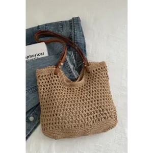 Yeppi Openwork Woven Tote Bag