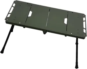 Yiju Camping Folding Table Adjustable Height Compact Sturdy Versatile Outdoor Desk Picnic Table for Hiking Travel BBQ Backpacking, Green