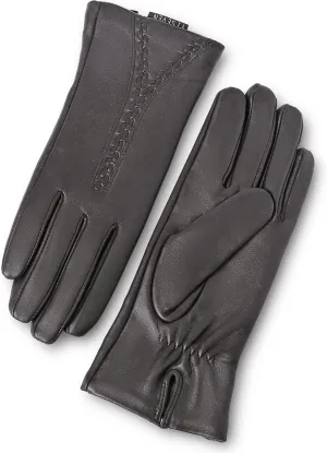 YISEVEN Women Winter Lambskin Touch Leather Gloves Fleece Lined