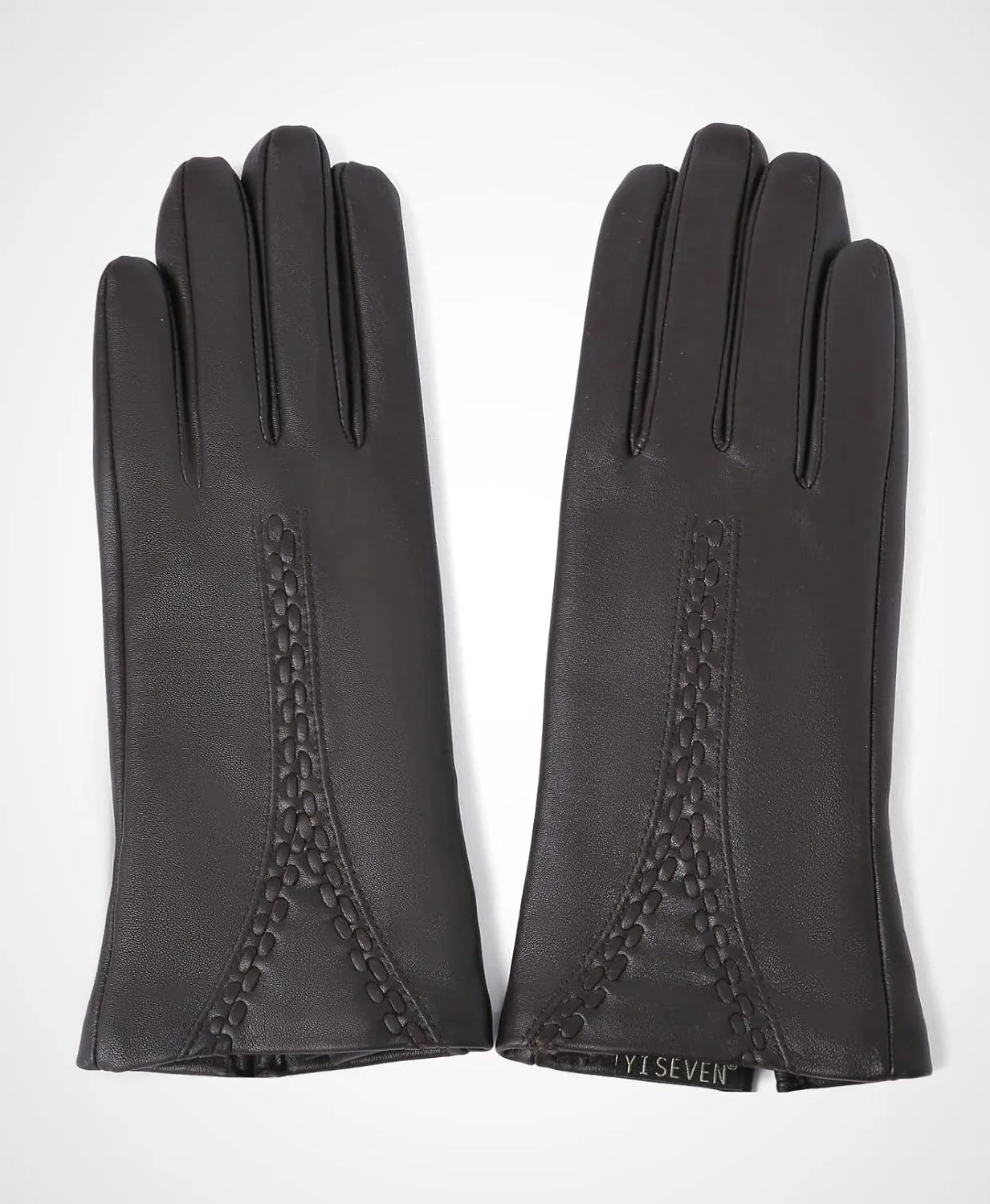 YISEVEN Women Winter Lambskin Touch Leather Gloves Fleece Lined