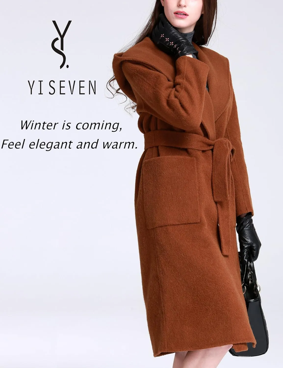YISEVEN Women Winter Lambskin Touch Leather Gloves Fleece Lined
