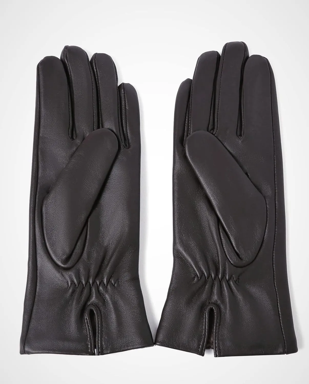 YISEVEN Women Winter Lambskin Touch Leather Gloves Fleece Lined