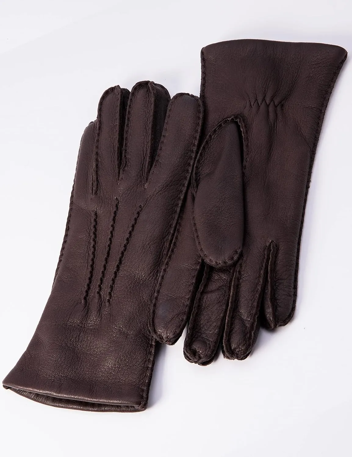 YISEVEN Women's Deerskin Leather Gloves Hand Sewn