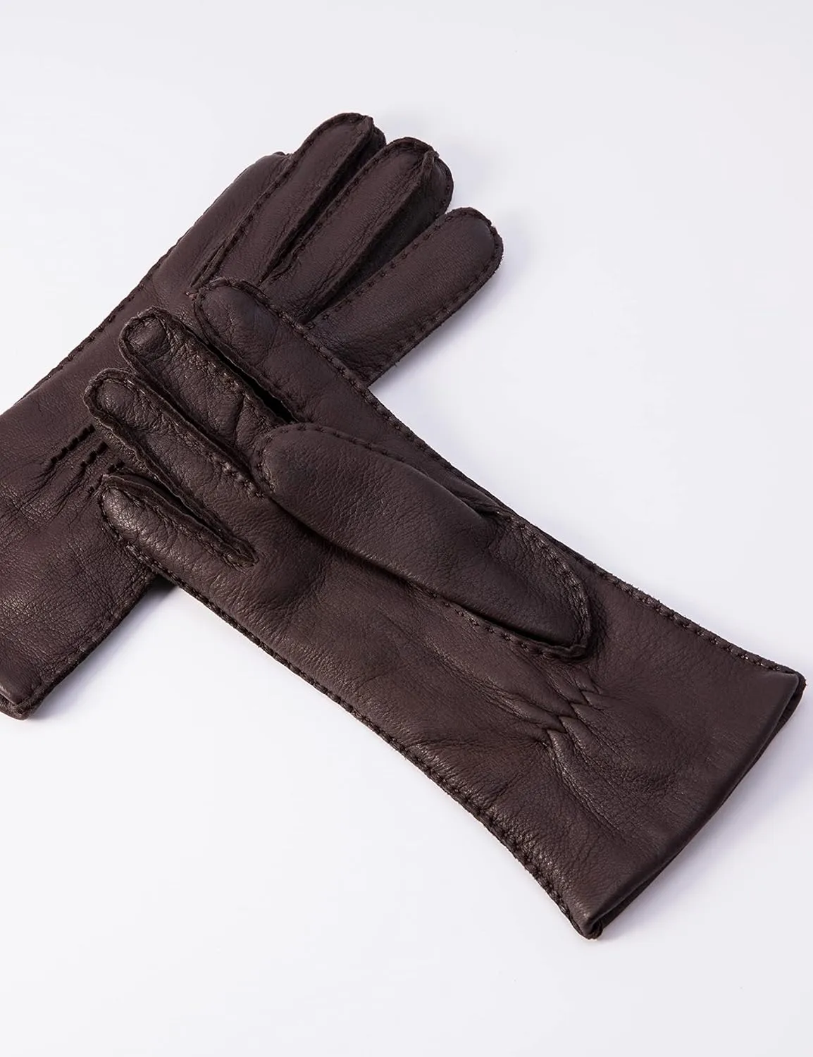 YISEVEN Women's Deerskin Leather Gloves Hand Sewn