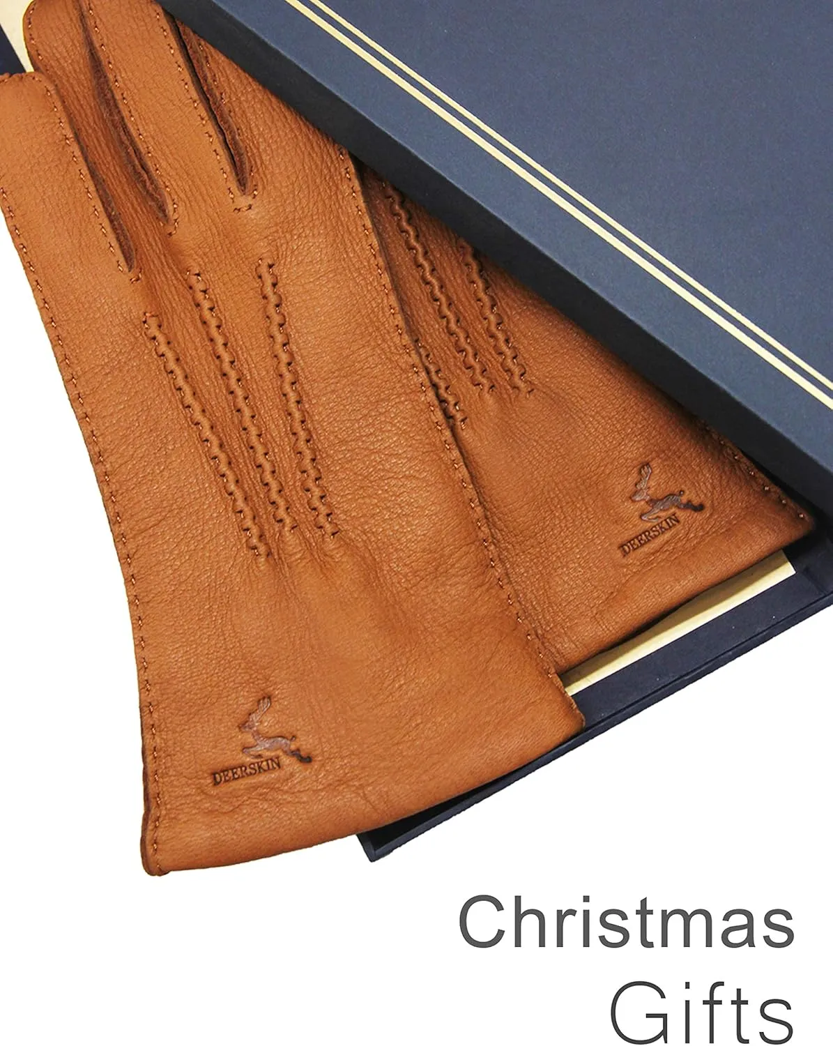YISEVEN Women's Deerskin Leather Gloves Hand Sewn