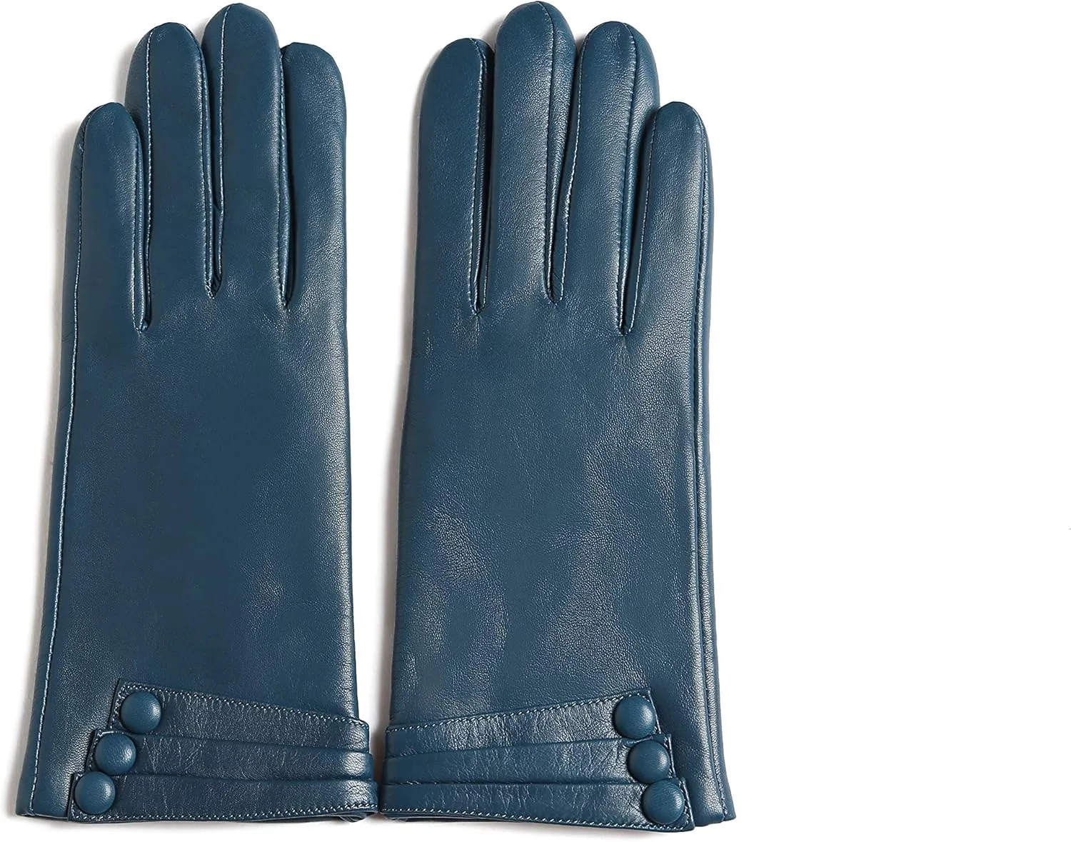YISEVEN Women's Winter Driving Touchscreen Leather Gloves Wool Lined Buttoned Cuff