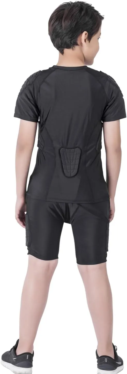 Youth Boys Football Rib Protector for Paintball Baseball Compression Padded Chest Protective