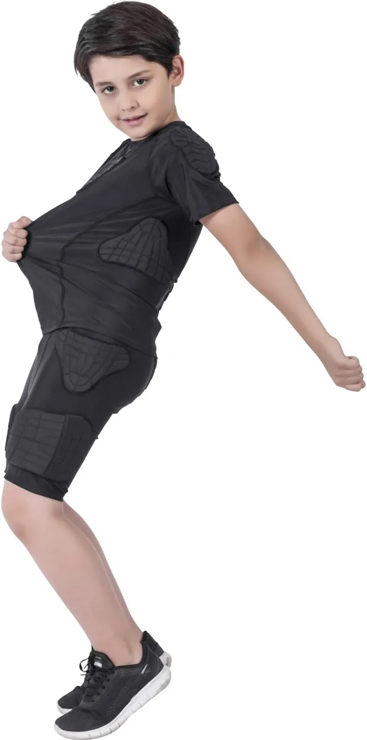 Youth Boys Football Rib Protector for Paintball Baseball Compression Padded Chest Protective