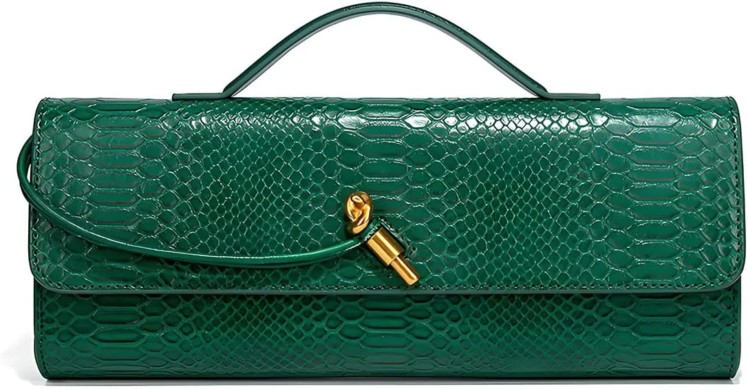 YXBQueen Woven Bag for Women Black Purse Shoulder Bag Vegan Leather Handbags Clutch Purses for Women