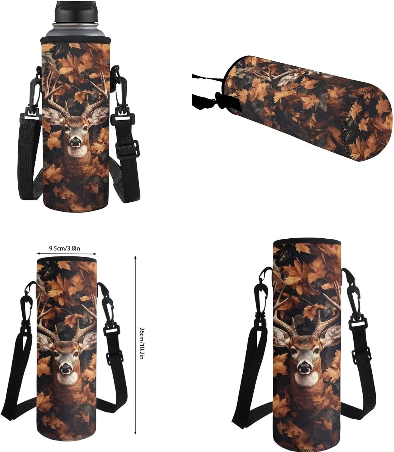 ZFRXIGN Camo Deer Backpack for Girls Back to School Bookbag with Lunch Bag Pencil Case and Cap Sleeve Toddler Elementary Travel 4 pack School Bag Sets Hunting Forest Brown