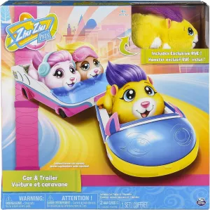 ZhuZhu Pets Car & Trailer Set Pretend-Electronics