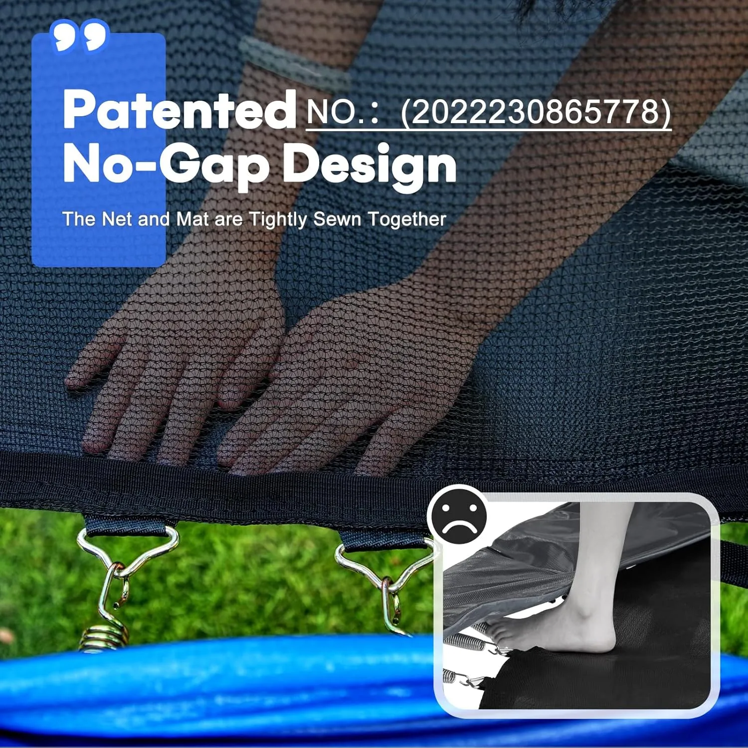 Zupapa 1500LBS Weight Capacity Rectangle Trampoline 10x17FT 9X15FT 8X14FT Outdoor Square Gymnastics Trampolines for Kids Adults Long Large Bid Rectangular Tumbling Trampolin