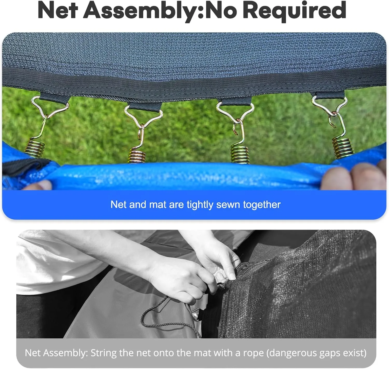 Zupapa 1500LBS Weight Capacity Rectangle Trampoline 10x17FT 9X15FT 8X14FT Outdoor Square Gymnastics Trampolines for Kids Adults Long Large Bid Rectangular Tumbling Trampolin